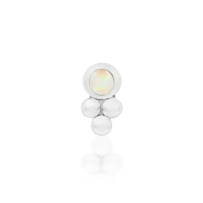 Junipurr Aufsatz - Bezel-Set Tri-Bead with Opal – Bild 6